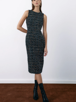Robe longue en Tweed - Bleu