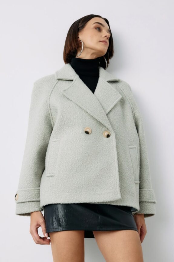Manteau court oversize