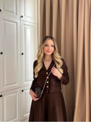 Ensemble Jupe/Veste - Marron – Image 5