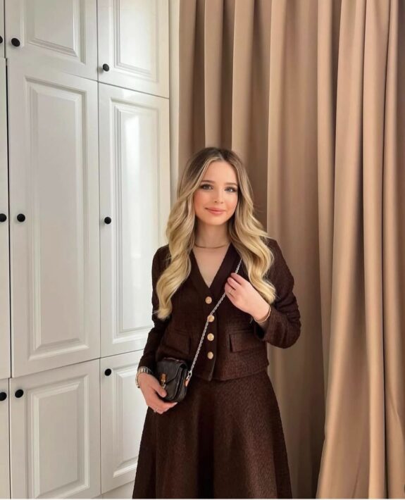 Ensemble Jupe/Veste - Marron – Image 5