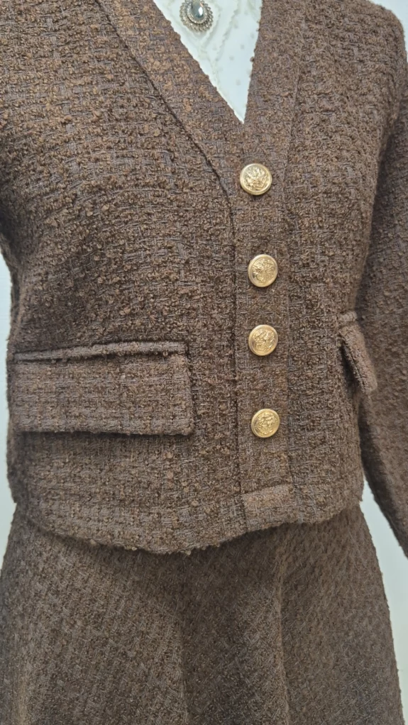 Ensemble Jupe/Veste - Marron – Image 2