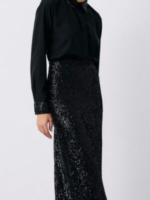 Chemise pailleté au col