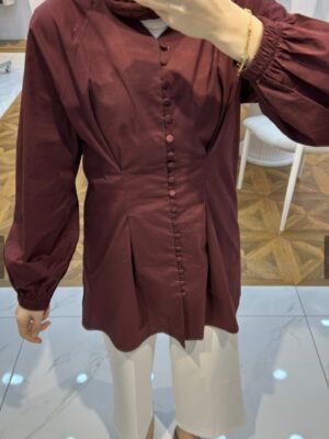 Chemise Giza bordeaux – Image 3