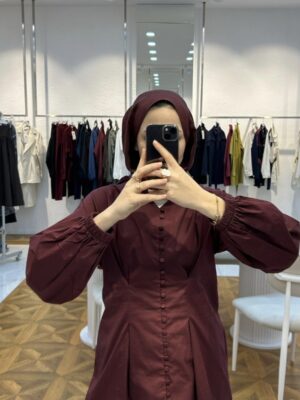 Chemise Giza bordeaux – Image 4