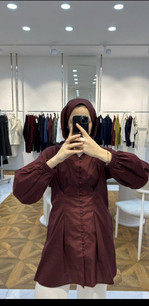 Chemise Giza bordeaux – Image 4