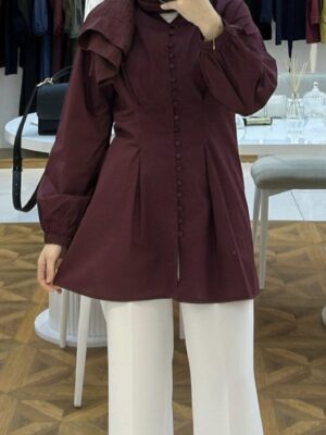 Chemise Giza bordeaux – Image 2