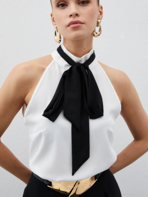 Blouse sans manches - ECRU